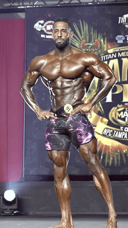 {{ product.title }} – Chula Wear® bodybuilding stage shorts