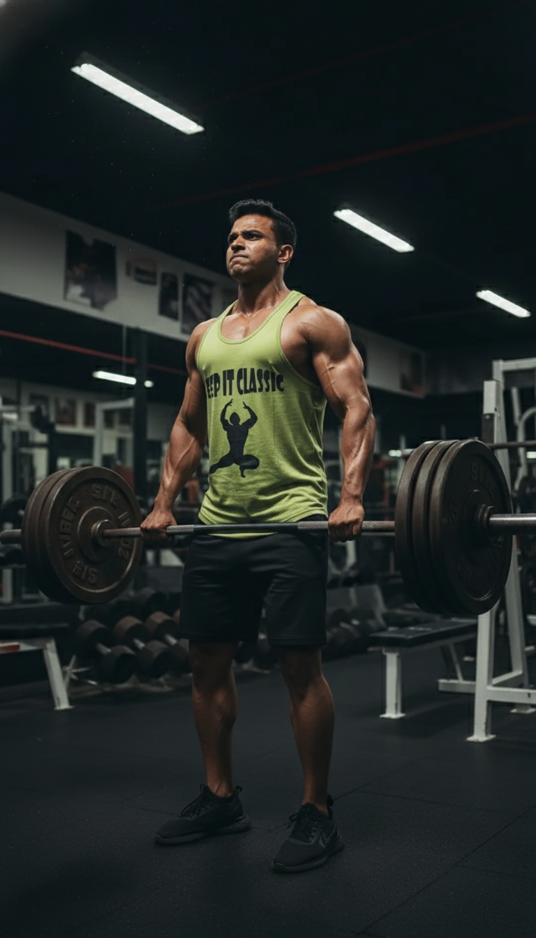 OLIVE GREEN KEEP IT CLASSIC MUSCLE TEE