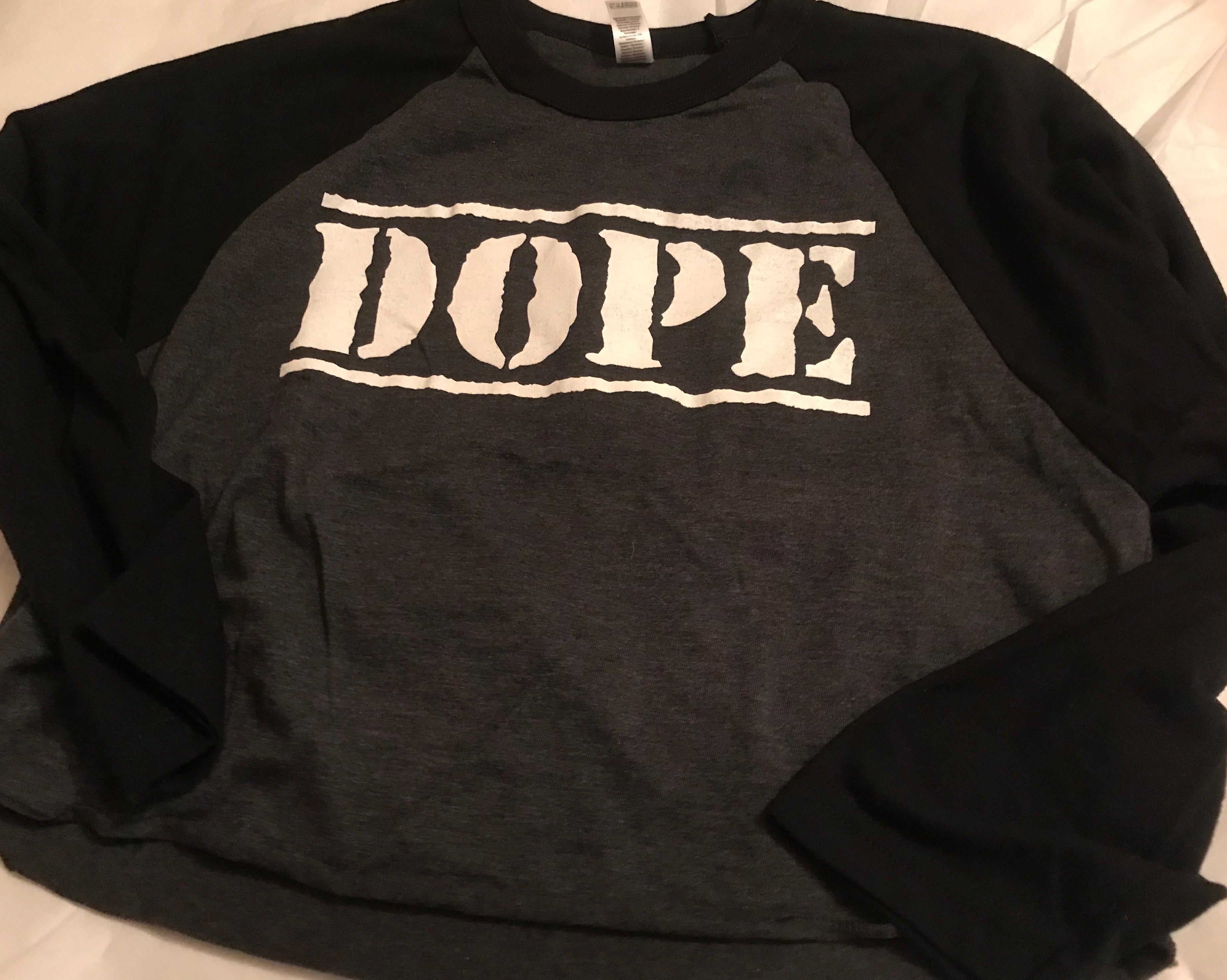 DOPE CROP TOP BASEBALL TEE