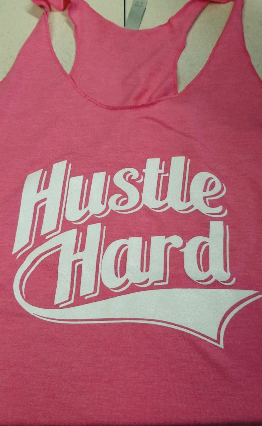 HUSTLE HARD TANK TOP PINK