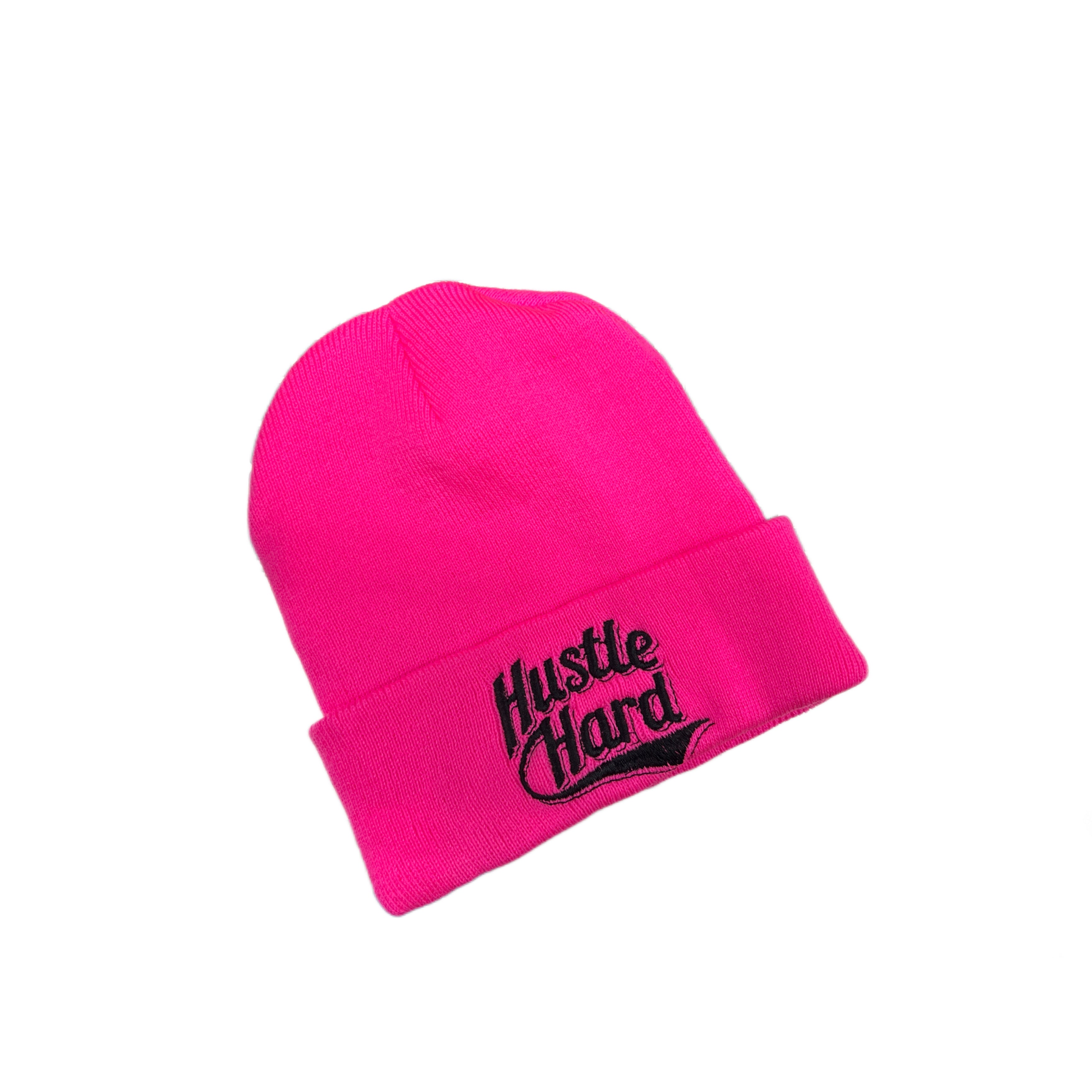 HUSTLE HARD SKULL CAP PINK