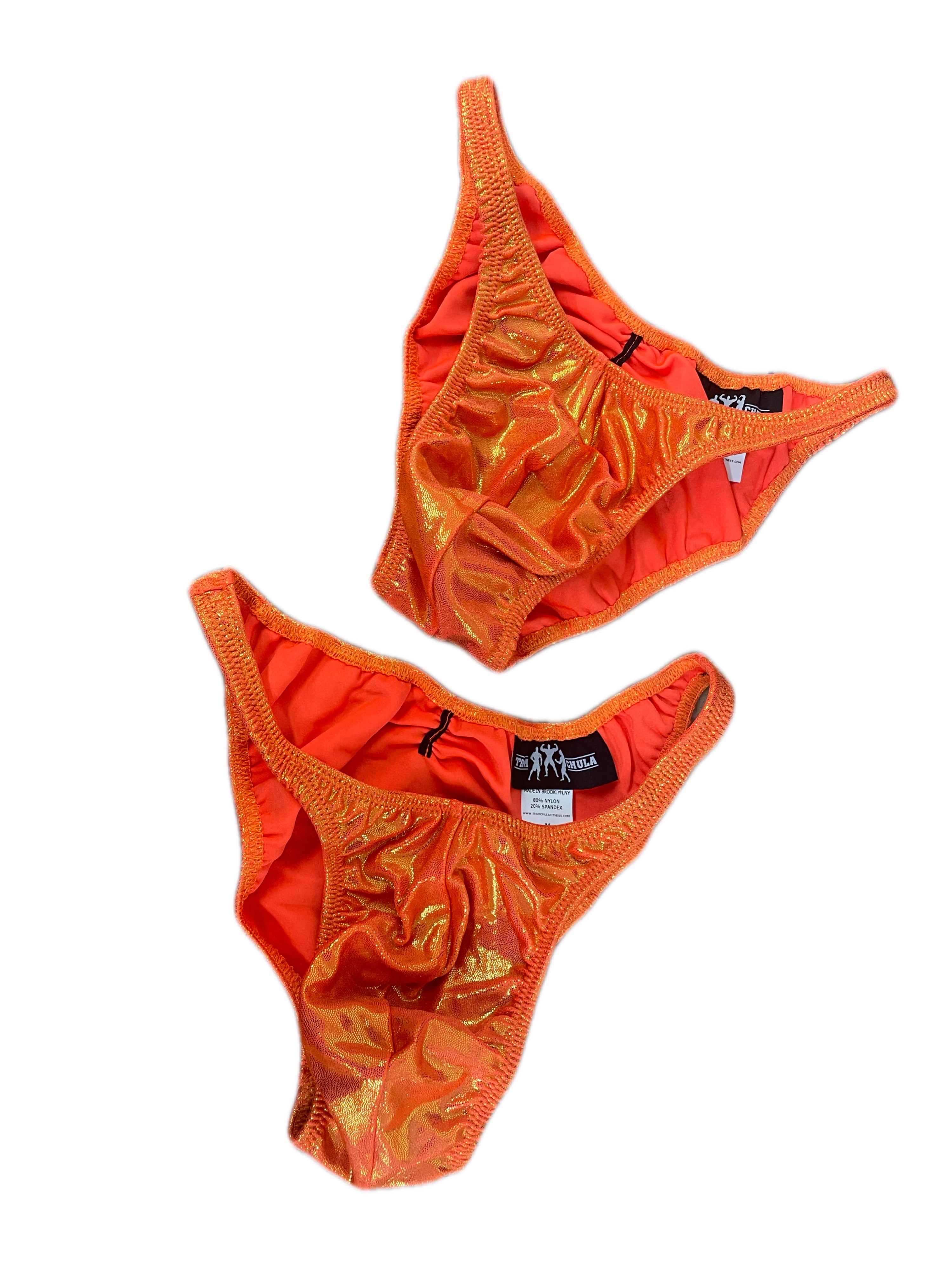 Sunkist Orange bodybuilding trunks