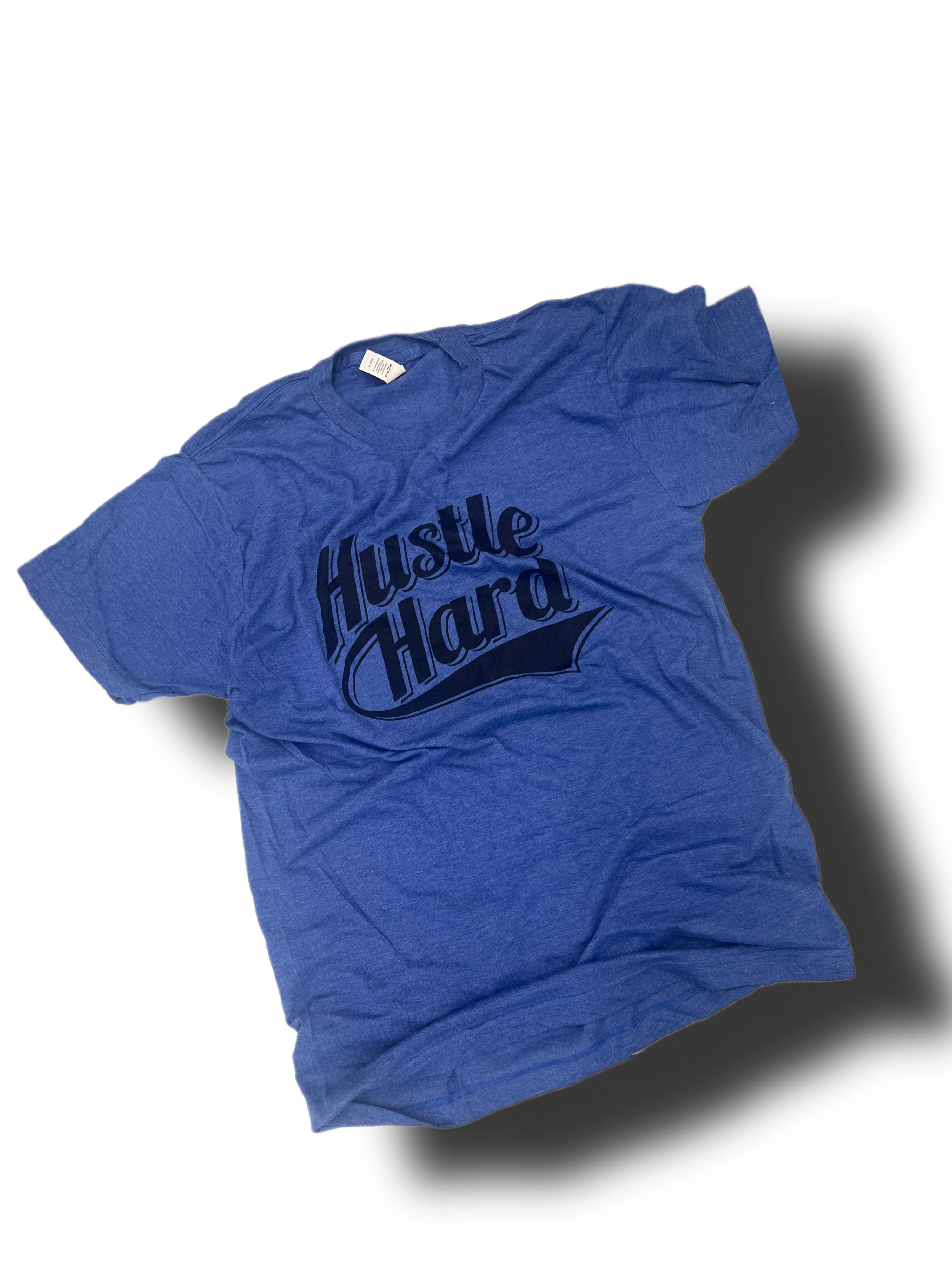 Hustle hard tee Periwinkle Blue