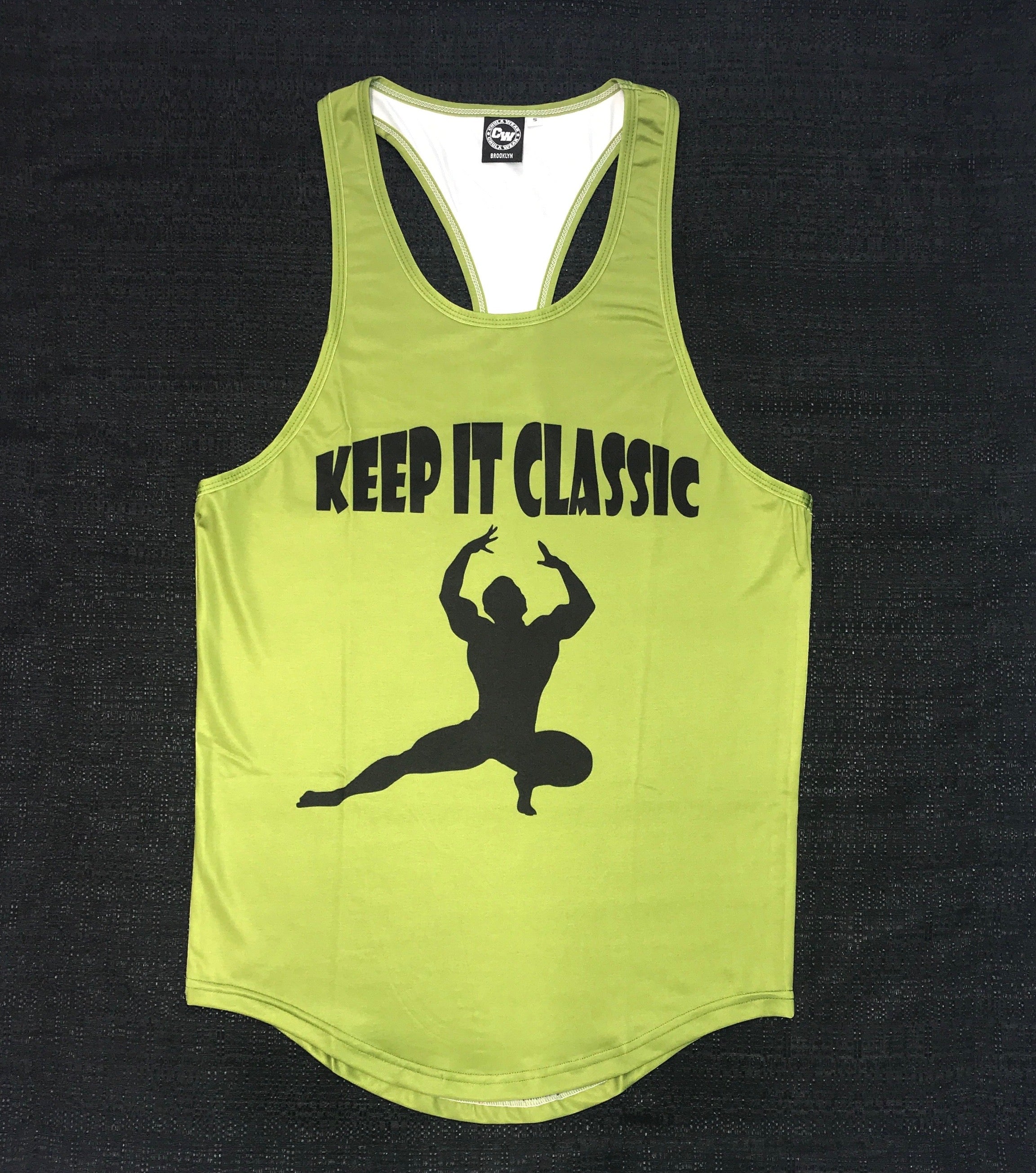 OLIVE GREEN KEEP IT CLASSIC MUSCLE TEE