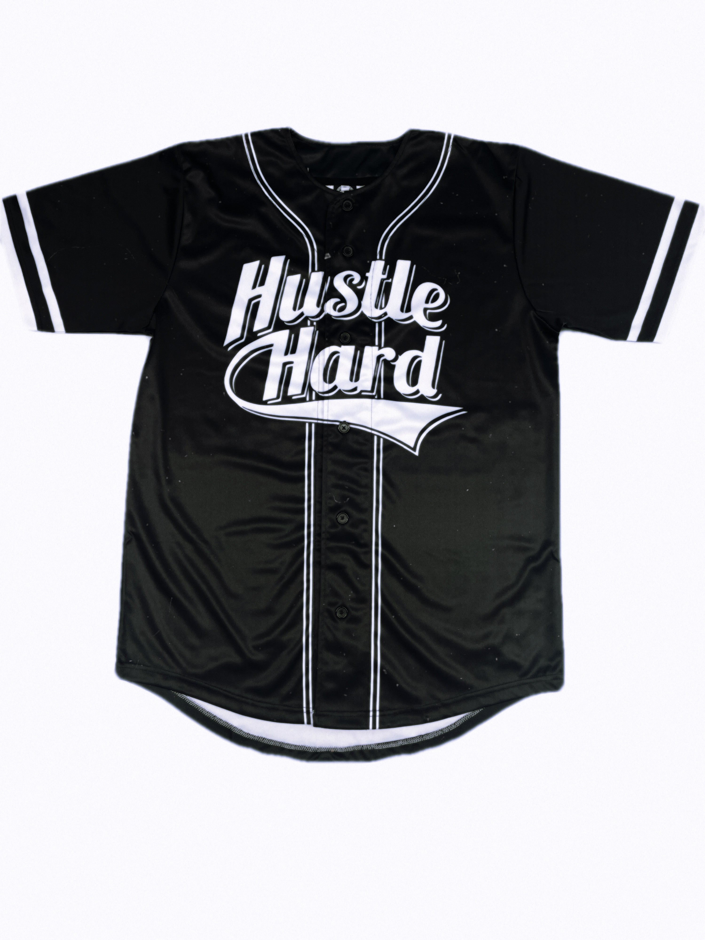 BLACK HUSTLE HARD BASEBALL SHIRT