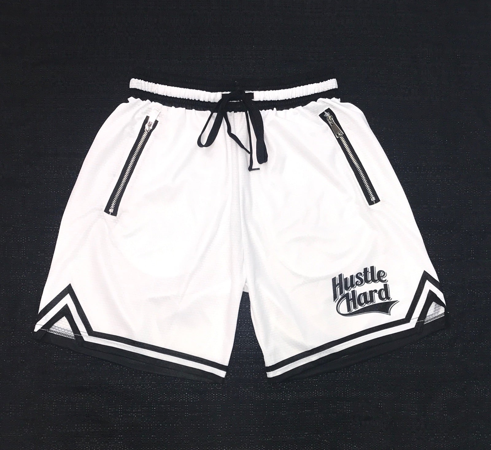 White basketball shorts